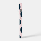 Minimaal zwart stippenpatroon iPhone hoesje (Linkerkant)