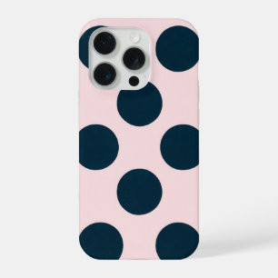 Minimaal zwart stippenpatroon iPhone 15 pro case