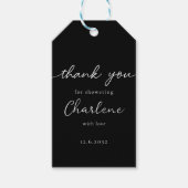 Minimaal zwart Vrijgezellenfeest Cadeaulabel (Voorkant)