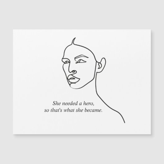 Minimaal zwart werd ze een Hero Inspiration Girl (Voorkant)