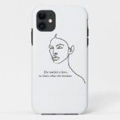 Minimaal zwart werd ze een Hero Inspiration Girl Case-Mate iPhone Case (Achterkant)