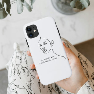 Minimaal zwart werd ze een Hero Inspiration Girl Case-Mate iPhone Case