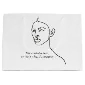 Minimaal zwart werd ze een Hero Inspiration Girl Groot Cadeauzakje (Voorkant)