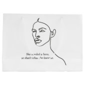 Minimaal zwart werd ze een Hero Inspiration Girl Groot Cadeauzakje (Achterkant)