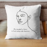 Minimaal zwart werd ze een Hero Inspiration Girl Kussen<br><div class="desc">Minimaal zwart werd ze een Hero Inspiration Girl</div>