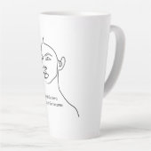 Minimaal zwart werd ze een Hero Inspiration Girl Latte Mok (Rechterhoek)