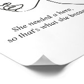 Minimaal zwart werd ze een Hero Inspiration Girl Poster (Hoek)