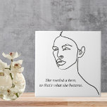 Minimaal zwart werd ze een Hero Inspiration Girl Tegeltje<br><div class="desc">Minimaal zwart werd ze een Hero Inspiration Girl</div>