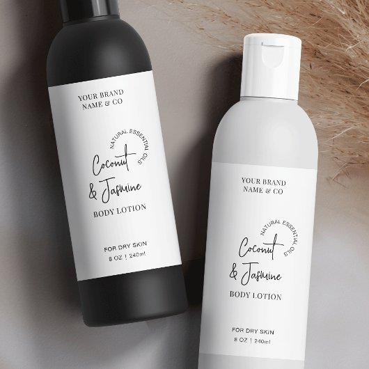 Minimaal Zwart Wit 8 OZ Cosmo Spray Fles Label Sparkling Wijnetiket