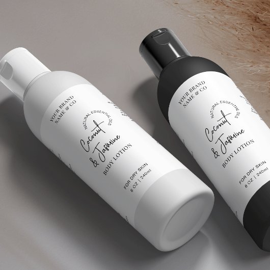 Minimaal Zwart Wit 8 OZ Cosmo Spray Fles Label Sparkling Wijnetiket