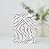 Minimaal zwart-wit abstract feestdagenkaart (Staand voorkant)