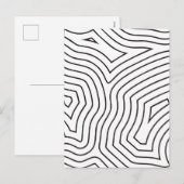 Minimaal zwart-wit abstract feestdagenkaart (Voorkant / Achterkant)