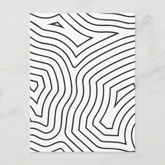 Minimaal zwart-wit abstract feestdagenkaart (Voorkant)