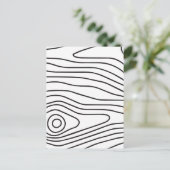 Minimaal zwart-wit abstract feestdagenkaart (Staand voorkant)