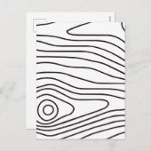 Minimaal zwart-wit abstract feestdagenkaart (Voorkant / Achterkant)