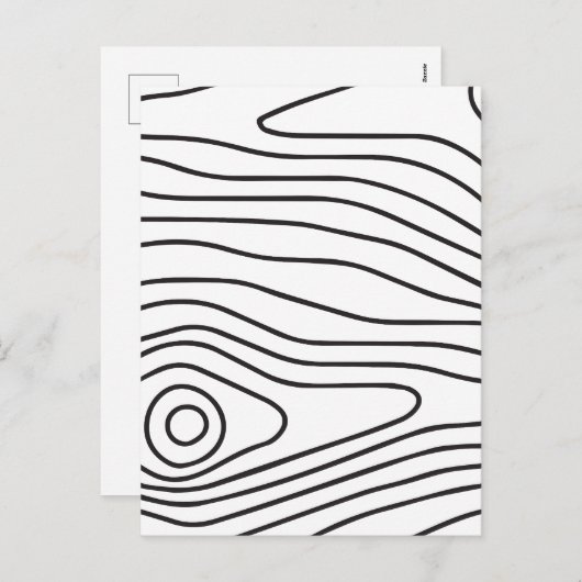 Minimaal zwart-wit abstract feestdagenkaart (Voorkant / Achterkant)