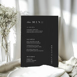 Minimaal Zwart&Wit Bruiloft MENU<br><div class="desc">Deze elegante,  moderne bruidsmenukaarten of repetitie-dinermenukaarten hebben een eenvoudig zwart-wit tekstontwerp. Voeg uw initialen of monogram toe om ze volledig uw eigen te maken.</div>
