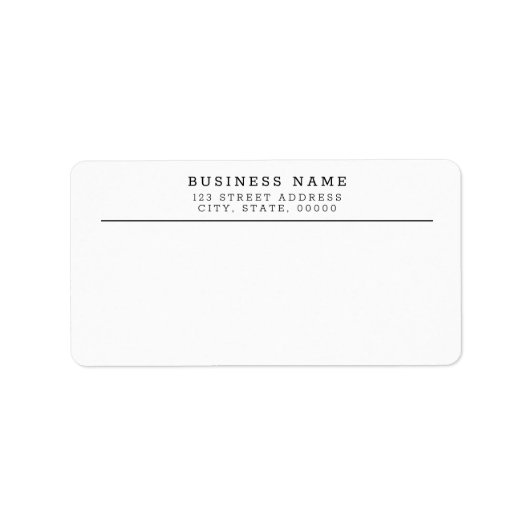 Minimaal zwart wit, eenvoudig verzendlabel etiket (Voorkant)