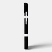 Minimaal zwart-wit gestreept gepersonaliseerd Case-Mate iPhone case (Achterkant / Links)