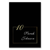Minimaal Zwart Wit Goud Rand Elegant Script Kaart (Voorkant)