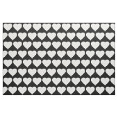 Minimaal zwart-wit hartenpatroon stof (Yard (91,4 cm))