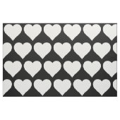 Minimaal zwart-wit hartenpatroon stof (Fat Quarter)