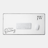 Minimaal zwart wit Initialen werken aan mijn drome Bureaumat (Keyboard & Muis)