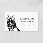 Minimaal zwart-wit kippenei Boerderij Visitekaartje (Voorkant)