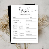 Minimaal zwart-wit lade clientrecordformulier visitekaartje