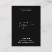 Minimaal zwart-wit lade clientrecordformulier visitekaartje (Achterkant)