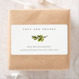 Minimaal zwart-wit-lijnfiliaal etiket