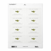 Minimaal zwart-wit-lijnfiliaal etiket (Full Sheet)