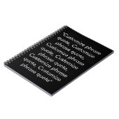 Minimaal zwart-wit monogram van de douanetekst notitieboek (Linkerzijde)