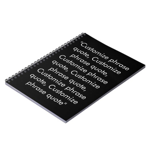 Minimaal zwart-wit monogram van de douanetekst notitieboek (Linkerzijde)