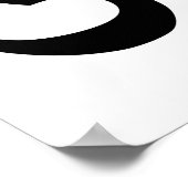 Minimaal zwart-wit om-symbool poster (Hoek)