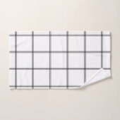 Minimaal zwart wit raster glam #1 bad handdoek (Handdoek)