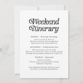 Minimaal zwart-wit Retro Bachelorette Weekend Kaart (Achterkant)