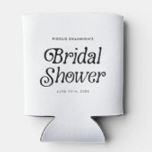 Minimaal zwart-wit Retro Vrijgezellenfeest Blikjeskoeler (Achterkant)