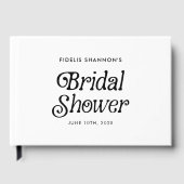 Minimaal zwart-wit Retro Vrijgezellenfeest Gastenboek (Voorkant)