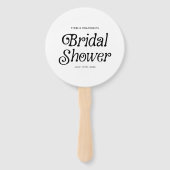 Minimaal zwart-wit Retro Vrijgezellenfeest Handwaaier (Voorkant)