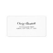 Minimaal zwart-wit RSVP-adreslabel Etiket (Voorkant)