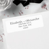 Minimaal Zwart & Wit Script Fancy Etiket