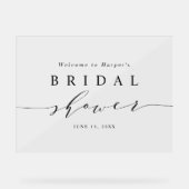 Minimaal zwart-wit Vrijgezellenfeest Welkom Acryl Bord (Voorkant)