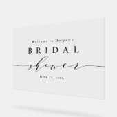 Minimaal zwart-wit Vrijgezellenfeest Welkom Acryl Bord (Hoek)