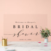 Minimaal zwart-wit Vrijgezellenfeest Welkom Acryl Bord (Huwelijk)