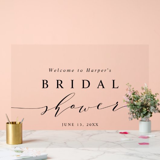 Minimaal zwart-wit Vrijgezellenfeest Welkom Acryl Bord (Huwelijk)