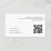 Minimaal zwart-wit waterverf fris visitekaartje (Achterkant)