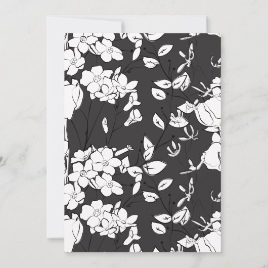 Minimaal zwart-witscript Fancy De datum opslaan Kaart (Achterkant)