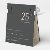 Minimaal zwart zwart zwart, elk jaar Jubileum Bedankdoosjes (Achterkant)