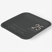 Minimaal zwart zwart zwart, elk jaar Jubileum Papieren Bordje (Gebogen)